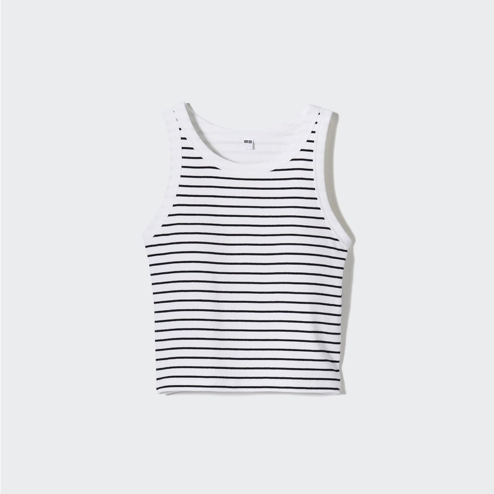 Uniqlo Ribbed Cropped Sleeveless Bra Top- NWT